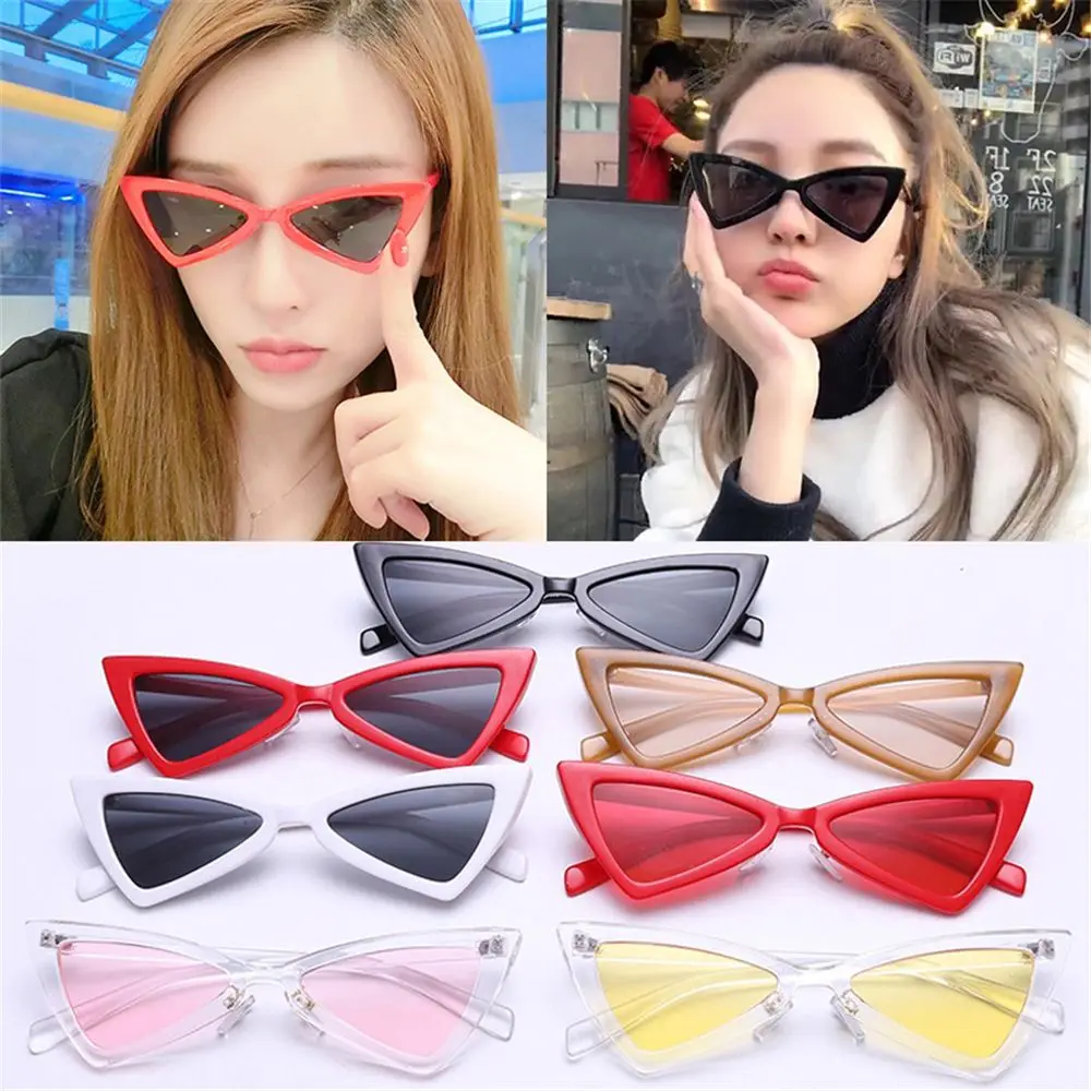 

Vintage Narrow Small Cateye Sunglasses for Women Inverted Triangle Glasses Sunglasses Cat Eye Sunglasses