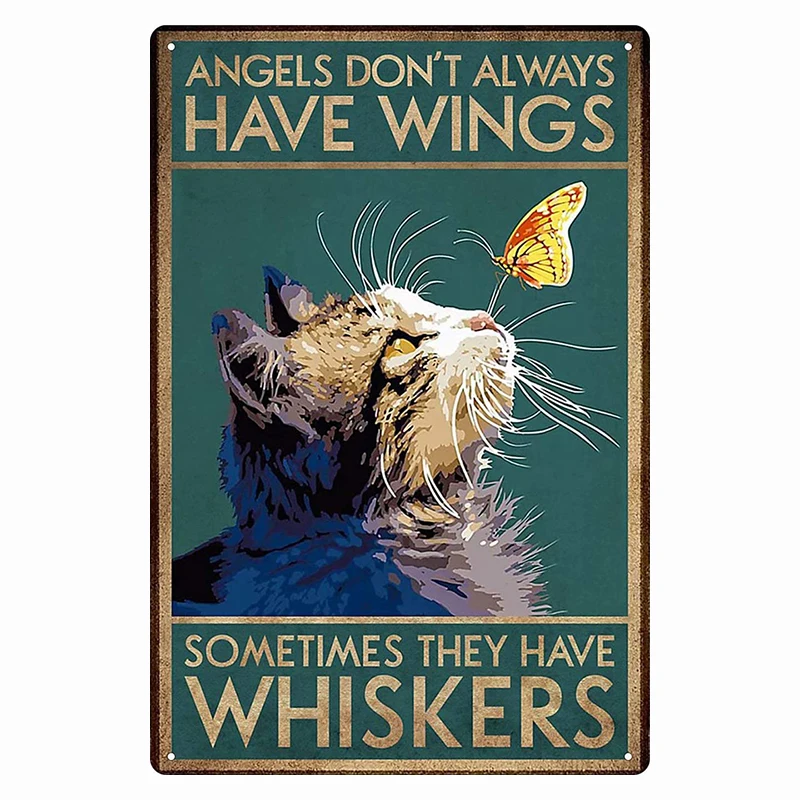 

Картина с котом, металлический знак, кошка и музыка, татуировка, салфетка для напитков, чтение, лапа, испечь, Йога, винтажная жестяная тарелка...