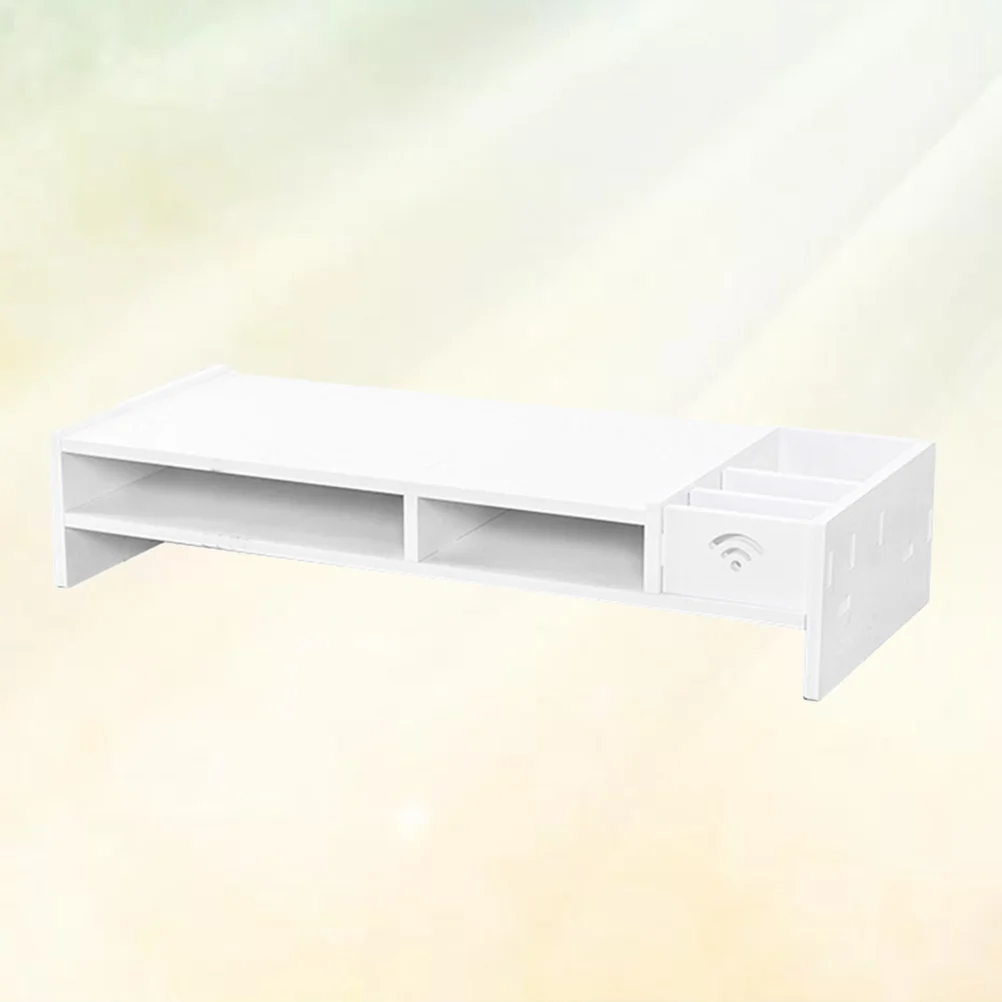 

Organizer Riser Storage Monitor Deskshelf Stand Computer Wood Desktop Drawer Box Laptop Rack Drawers Wooden Keyboard