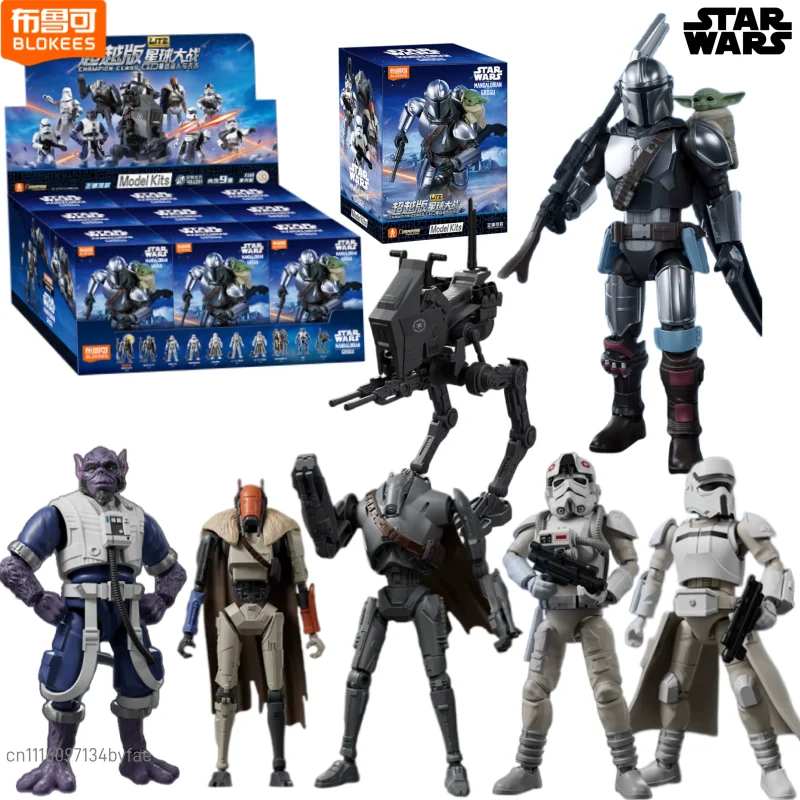 Фото Серия фигурок BLOKEES Star Wars: Beyond Edition — Мандалорец и Грогу, имперский штурмовик, сборная модель, игрушка, подарок №1