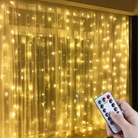 3m led fairy lights garland curtain festoon led curtain remote control usb curtains string lights christmas lights new year 2023