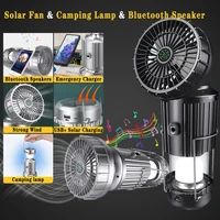 solar bluetooth audio fan light horse lamp battery life emergency lighting camping lamp charging equipment for outdoor camping