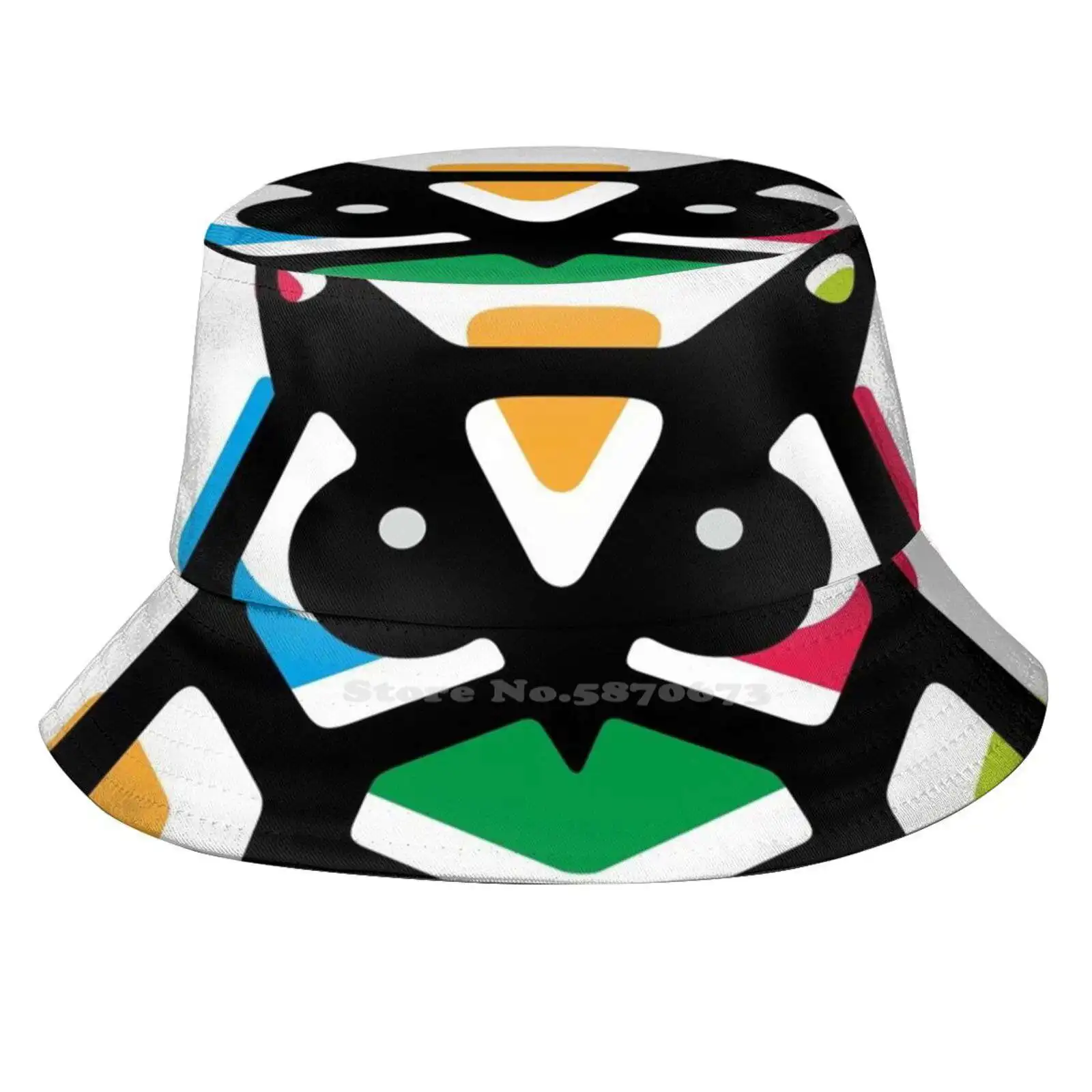 Шапка с радужными анигами и рисунком совы уличная шапка Солнцезащитная