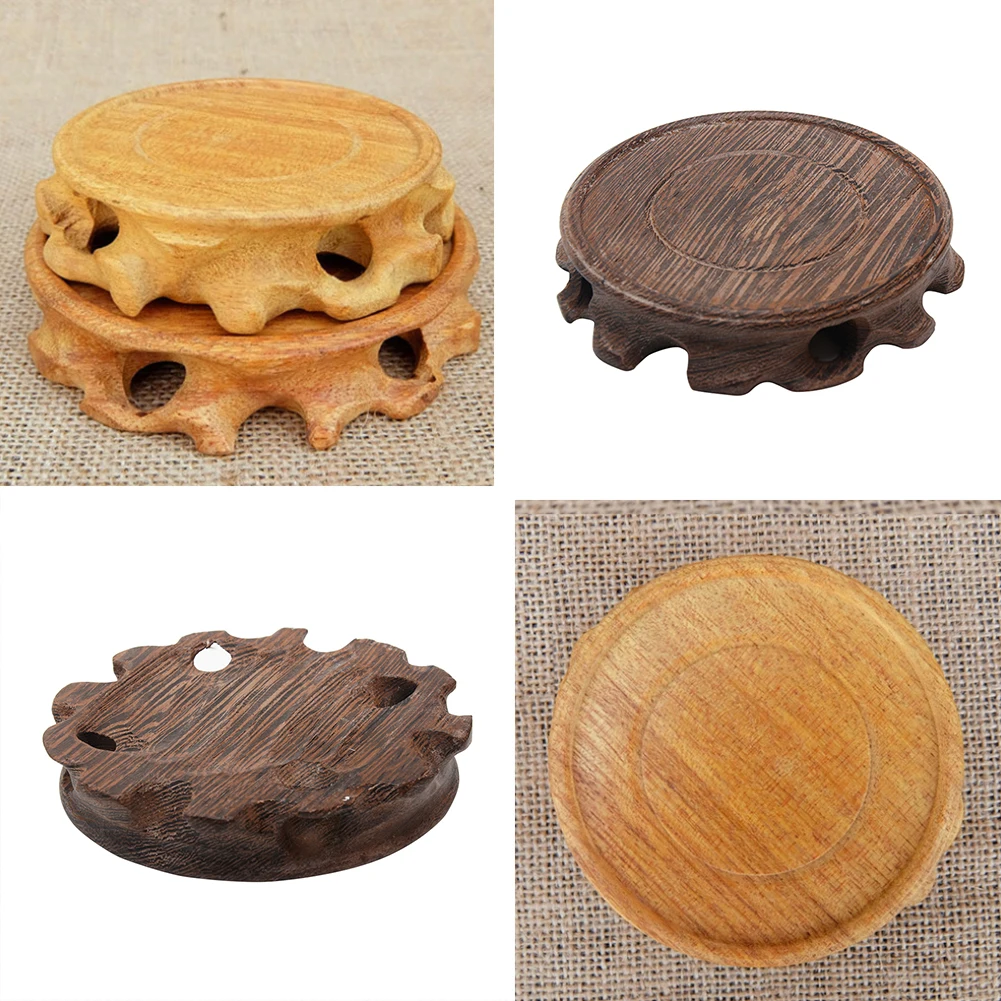 Круглая деревянная ваза для чайника основа домашнего интерьера