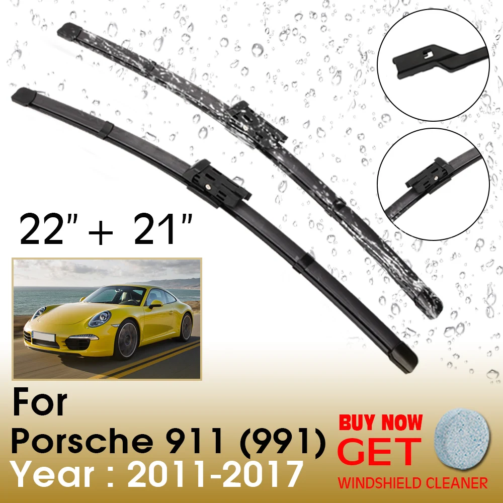 

Car Wiper Blade For Porsche 911 (991) 22"+21" 2011-2017 Front Window Washer Windscreen Windshield Wipers Blades Accessories