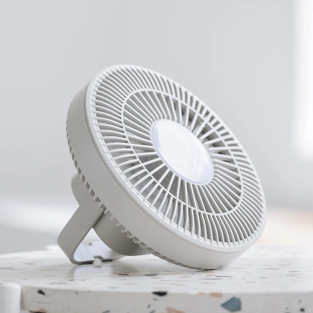 New Xiaomi Summer Air Cooler Fan with LED Lamp Remote Control Rechargeable USB Power Bank Ceiling Fan 3 Gear Wall Ventilador images - 6