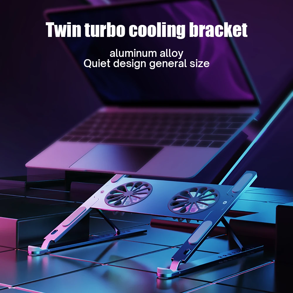 

RGB Light Laptop Stand With Cooling Fan For iPad Tablet Bracket IPad Notebook Holder Support Macbook Gaming Laptop Accessories