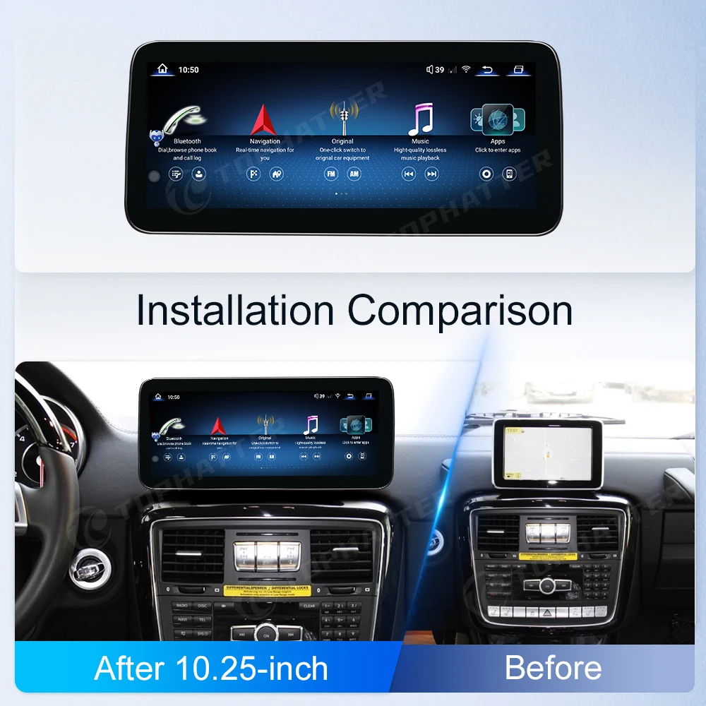 10.25 Автомобильное радио для Mercedes Benz G G350 G400 G500 G63 G65 W461 CarPlay Android Auto Multimedia Player 668S Head Unit