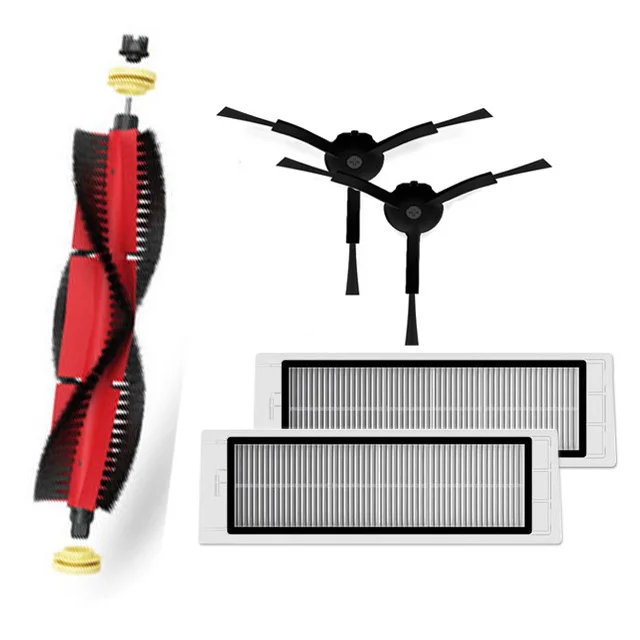 

Detachable Main brush Hepa Filter Black Side brush Mop cloth for Xiaomi vacuum 1st roborock s50 s51 s55 E35 T60 T61 roborock 2