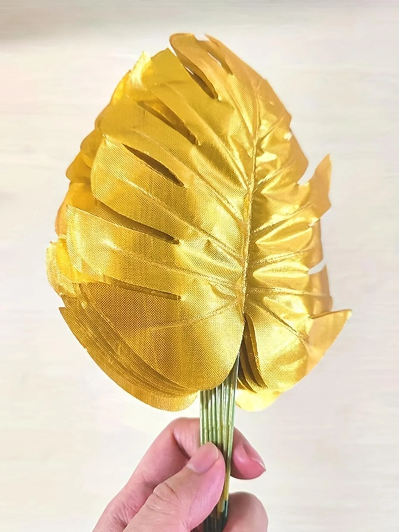 10 шт. золотые искусственные Пальмовые Листья для украшения свадебной вечеринки