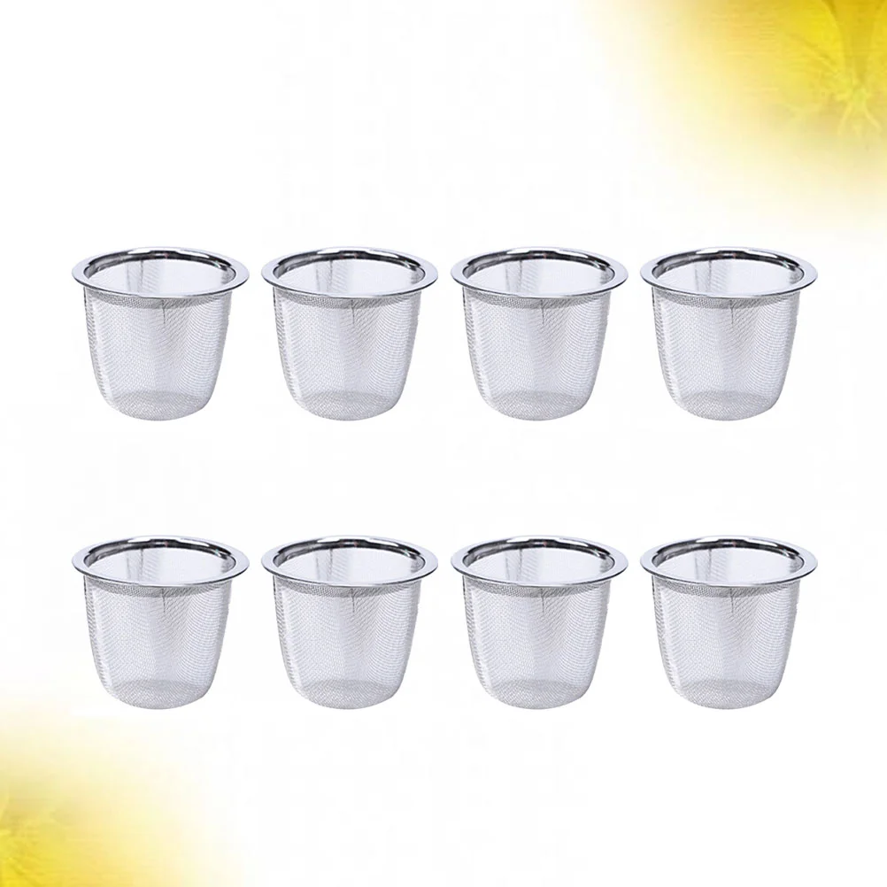 

8pcs Stainless Steel Tea Filter Metal Infuser Sturdy Tea Strainer for Home (Diameter 7.2cm x Height 6cm)
