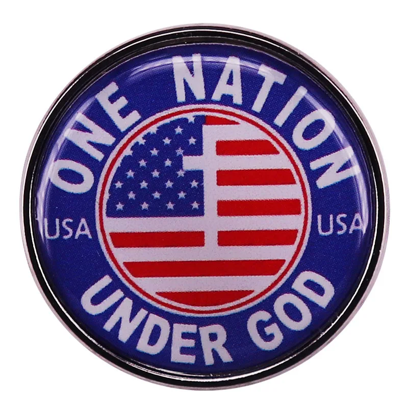 

One Nation Under God Pin American Flag CreativEnamel Pin Wrap Clothing Lapel Brooch Exquisite Badge Fashion Jewelry Friend Gifts