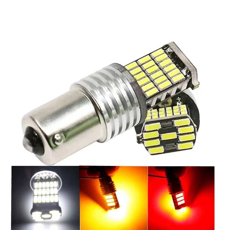 

2 шт. 1156 BA15S P21W фотолампы высокой мощности 45 шт. 4014SMD автомобильные супер яркие фонари заднего хода