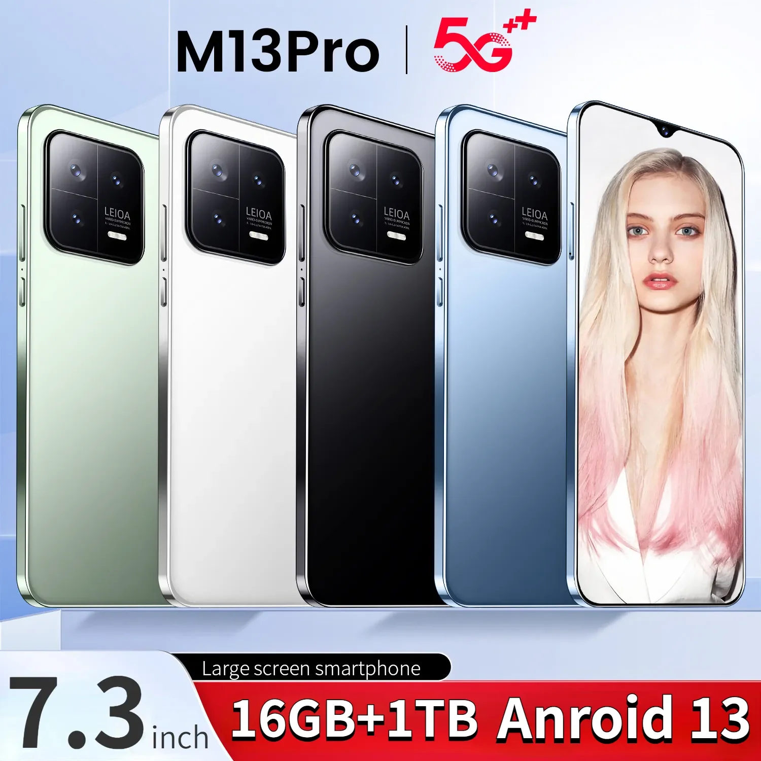

2024 оригинальный смартфон M13 Pro 7.3HD 16 ГБ + 1T 7800 МП, мАч