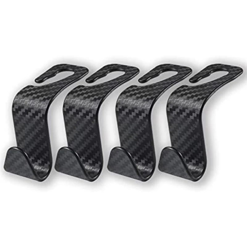 1/2/4 упаковка крючок на подголовник сиденья автомобиля из углеродного волокна |