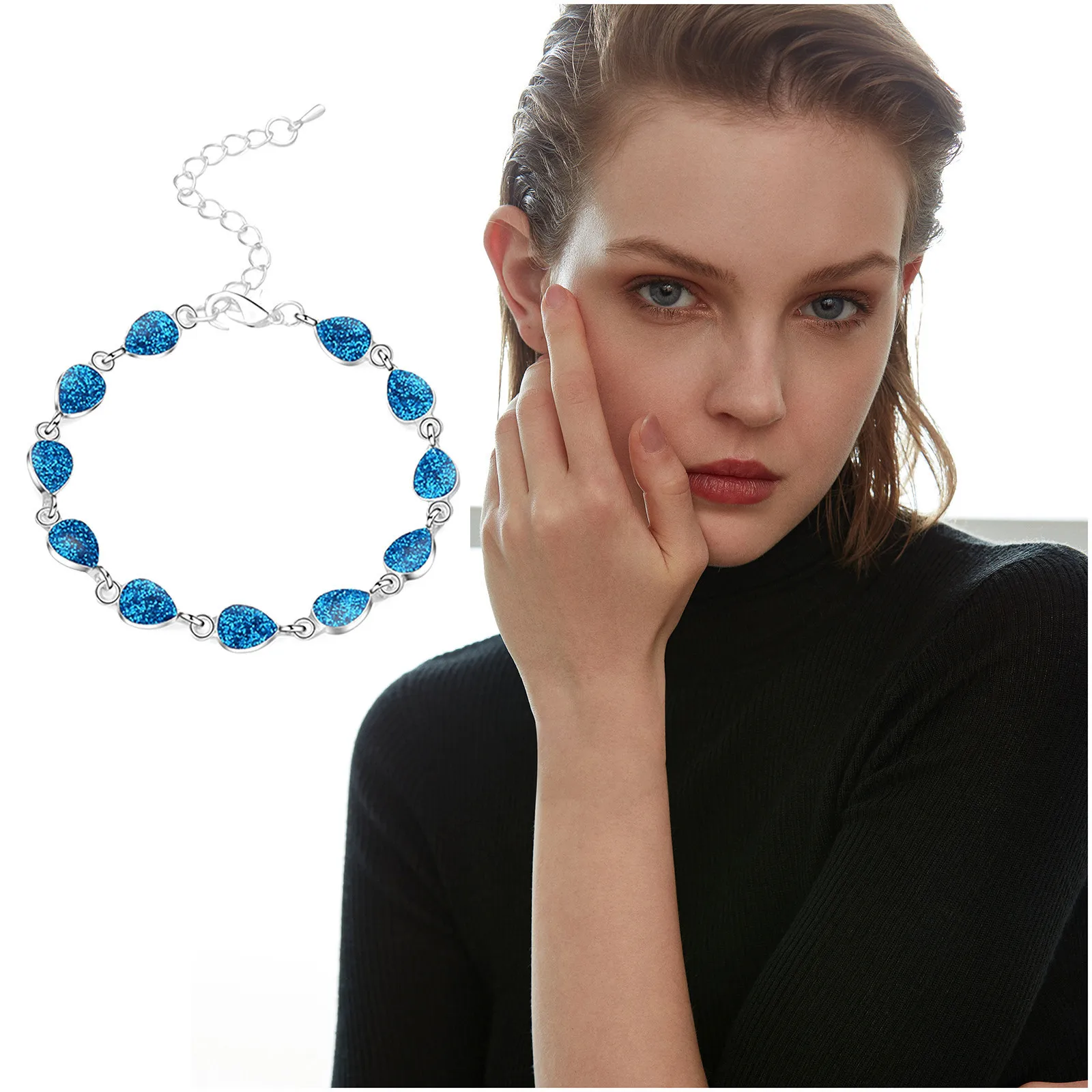 

Charm Womens Bracelet Jewelry Bracelet Gift Bangle Adjustable Silver Fashion Bracelets Diamond Wedding Costume for Women