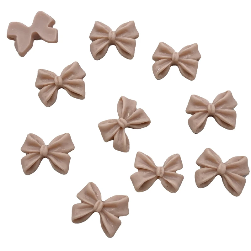 100 шт. украшения для дизайна ногтей из смолы Bowknot 3D Красочные банта очаровательные