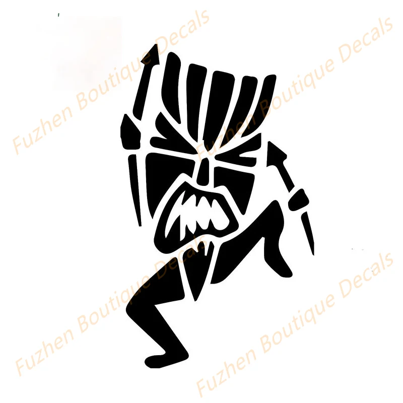 

Fuzhen Boutique Decals Exterior Accessories Tiki Man Hawaii Funny Car Sticker for Truck Window Bumper Auto SUV Door Vinyl Decal