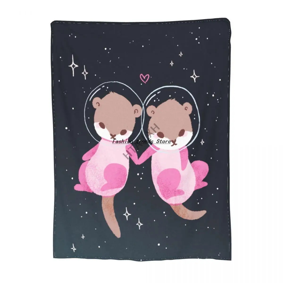 

Space_Otters Cartoon 3D Printing Flannel Fleece Blanket Throwing Blanket Adult Kid Sofa Bed Office Four Seasons