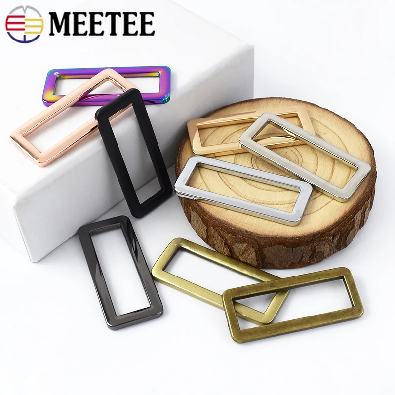 Meetee 5-30 шт. металлические квадратные пряжки 25-38 мм, ремень для сумки, соединительная застежка, кольцо для ошейника для собаки, пряжка, лямка, регулируемые петлевые крючки, аксессуары (art.: 3920cc533f206) - 3920cc533f206