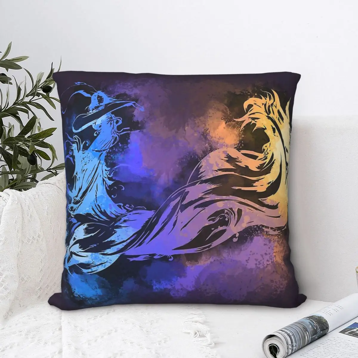 

Cool Hug Pillowcase Final Fantasy Backpack Cushion Sofa DIY Printed Car Throw Pillow Case Decorative