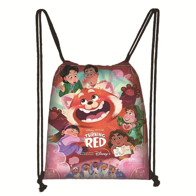 

Новинка 2022, Молодежный Красный рюкзак с принтом из мультфильма, сумка для метаморфоза, Детский рюкзак с карманом на шнурке