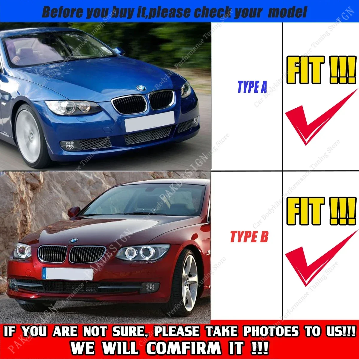 Фото Передний бампер, спойлер, сплиттер, диффузор для BMW 3 серии E92 E93 Facelift 320i 325i 330i 320d 335i 2010 2012 2013 2014Bodykit №2