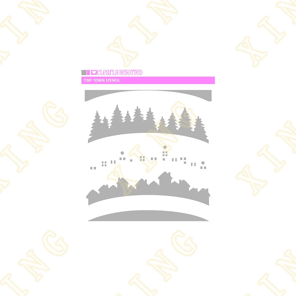 

Tiny Town Stencil Plastic Stencil Diy Paper Card Photo Album Decoration Scrapbook Craft Stencil 2023 Arrival New Hot Selling