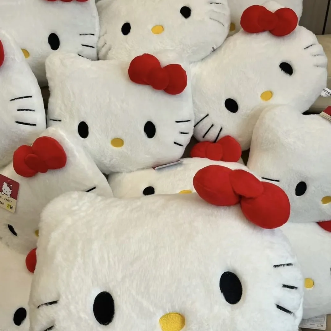 Плюшевая Игрушка Hellokitty С Большой Головой В Форме Кошки Удобная Подушка Для