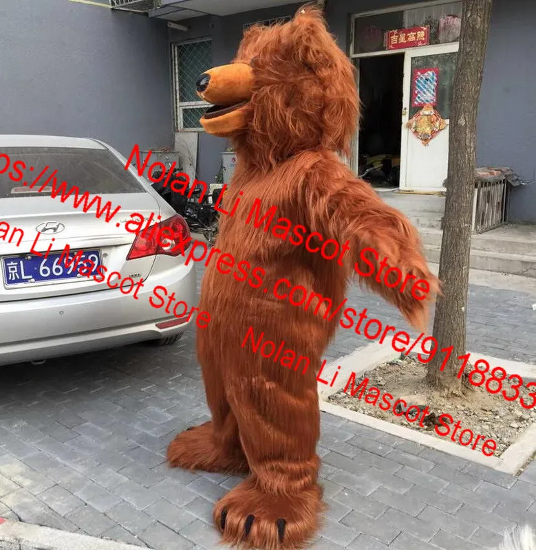 Высококачественный костюм талисмана бурого медведя мультфильм аниме косплей