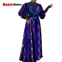 africa outfit large sizes ankara dashiki plus size clothing newest popular high waist gliter patchwork female party dress wy8905