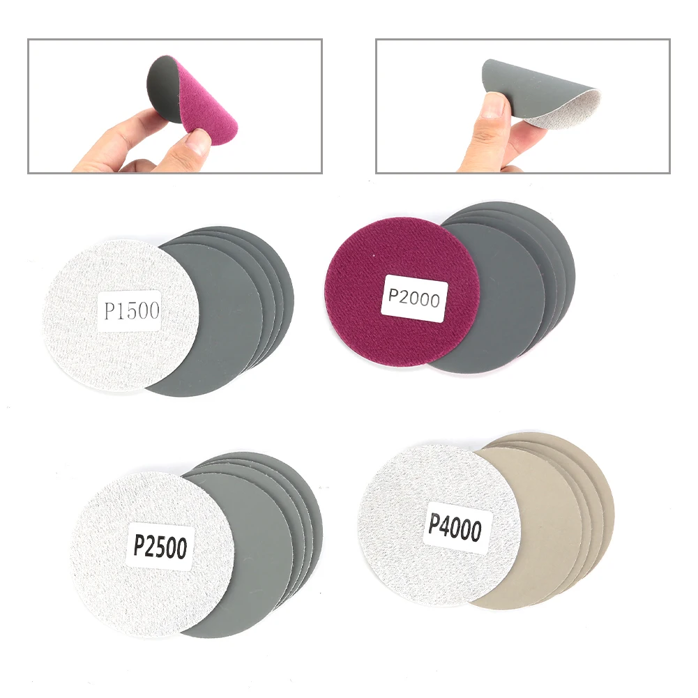 

20x Hook & Loop Wet / Dry 3\\\\\\\\\\\\\\'\\\\\\\\\\\\\\' 1500 2000 2500 4000 Grits Sanding Discs Sandpapers