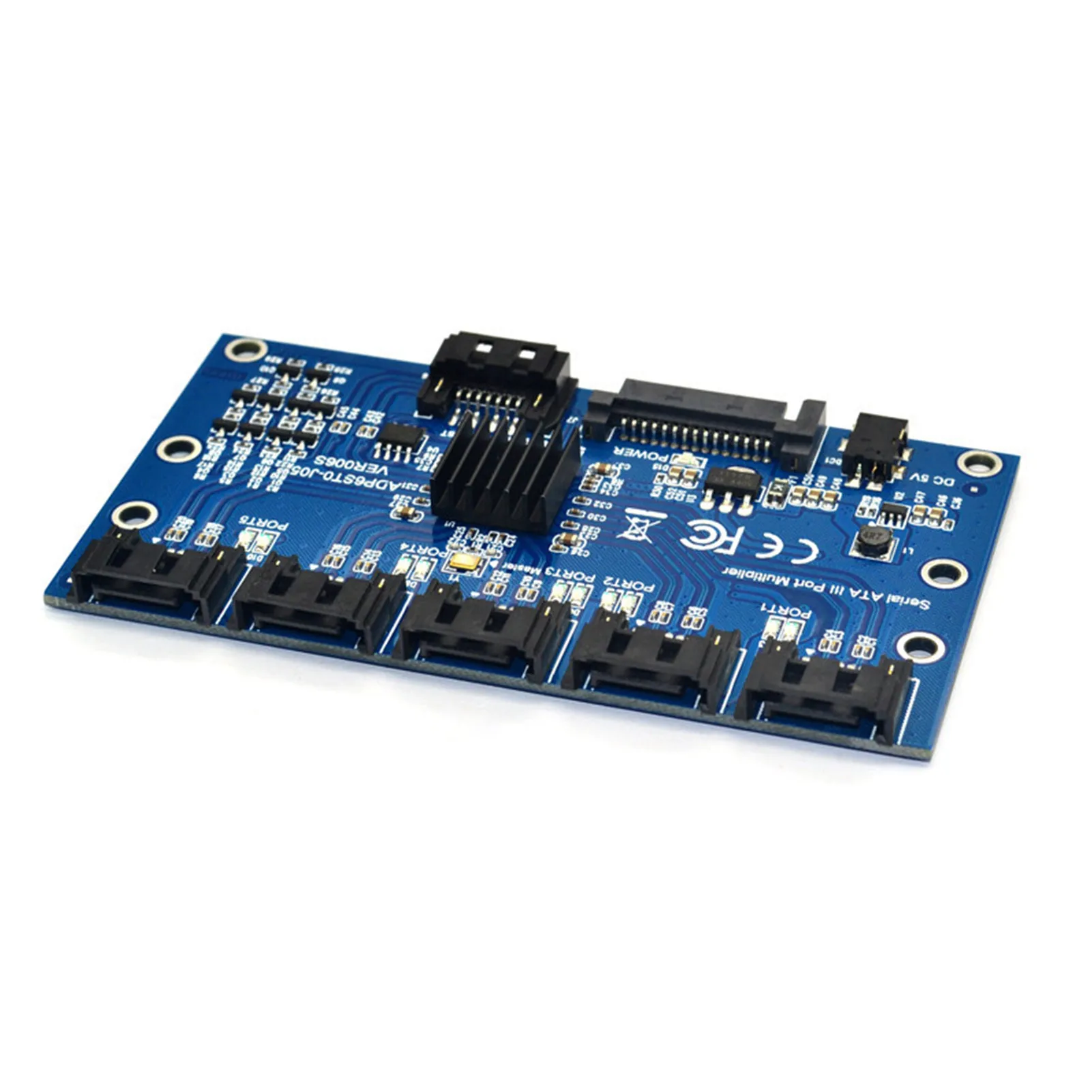 

SA-TA 3.0 1 To 5 Expansion Card 6gbps Port Multiplier Hard Disk Adapter Card SATA 7PIN Supports 6 Port For WINXP WIN7 WIN8 WIN10