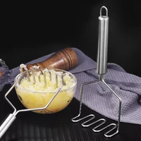 1pc stainless steel potato masher potato crusher wave shape cutter kitchen accessories kitchen gadget cooking tools