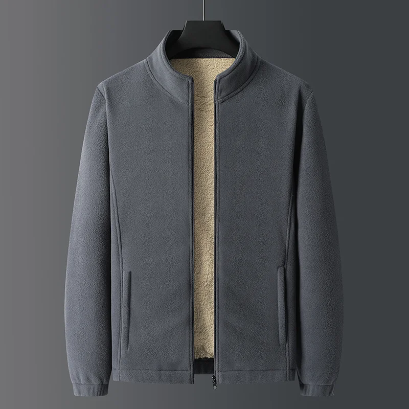 

Men Thick Fleece Jackets Wool Liner Warm Jackets Outwear Sportswear Thermal Fashion Coats Mens Winter Jacket Plus Size M-5XL