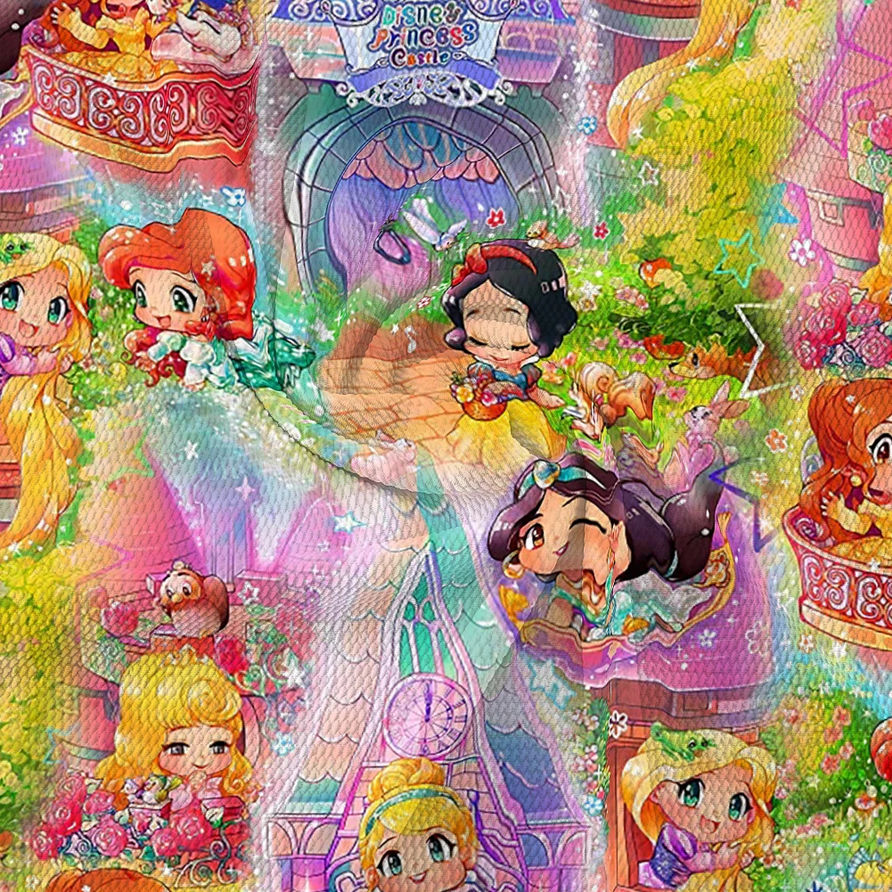 

50*145 Disney Princess Bubble Fabrics Material For Clothes Sew Quilting Needlework