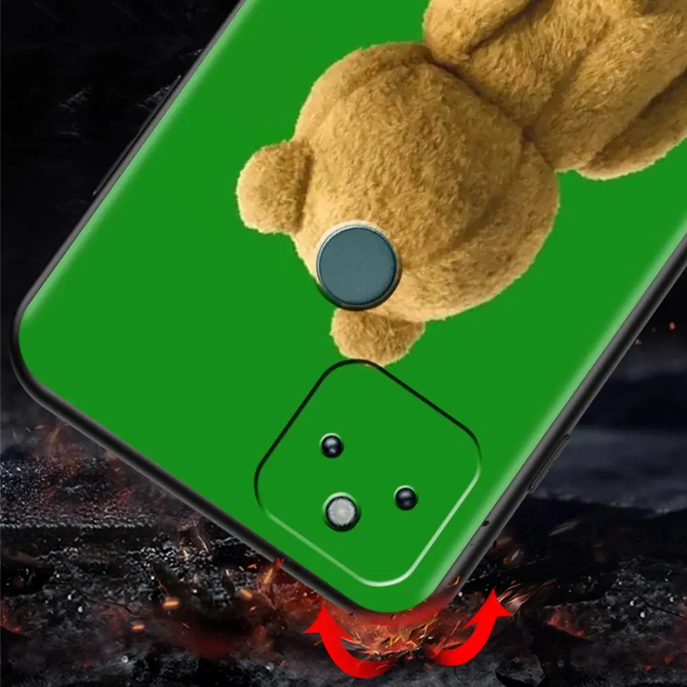 Фото Чехол для телефона Google Pixel 10 9 8 7 6 7A 6A Pro, противоударный, из мягкого ТПУ, для 10 9 Pro XL, с забавным дизайном в виде плюшевого мишки №4