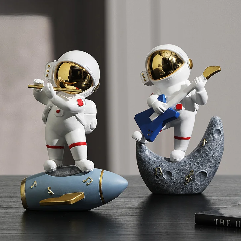 

Креативные фигурки музыкальных астронавтов, домашний декор из смолы, скандинавские миниатюрные статуи, скульптуры космонавта, аксессуары для украшения дома