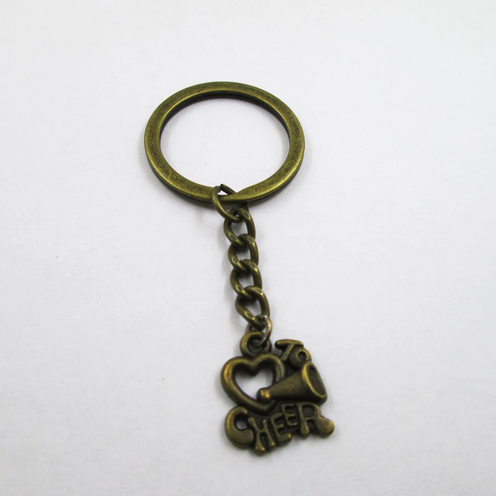 

3 шт./лот АНТИЧНЫЙ ТИБЕТСКИЙ бронзовый брелок I love to cheer 16x18 мм, брелок с подвеской с лучшей оборкой, подарок на день рождения, брелок с подвеско...