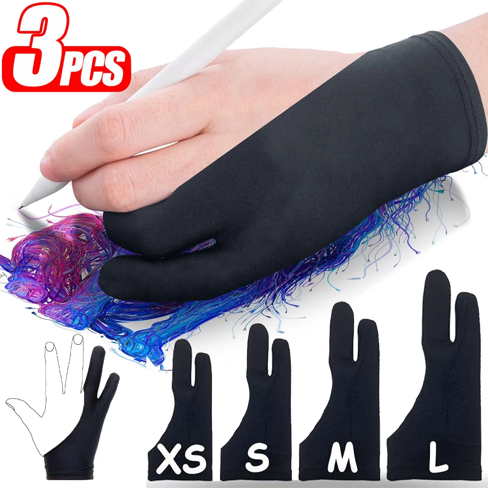 БAPPSUS Анти-сенсорные перчатки для рисования 2 пальца черные