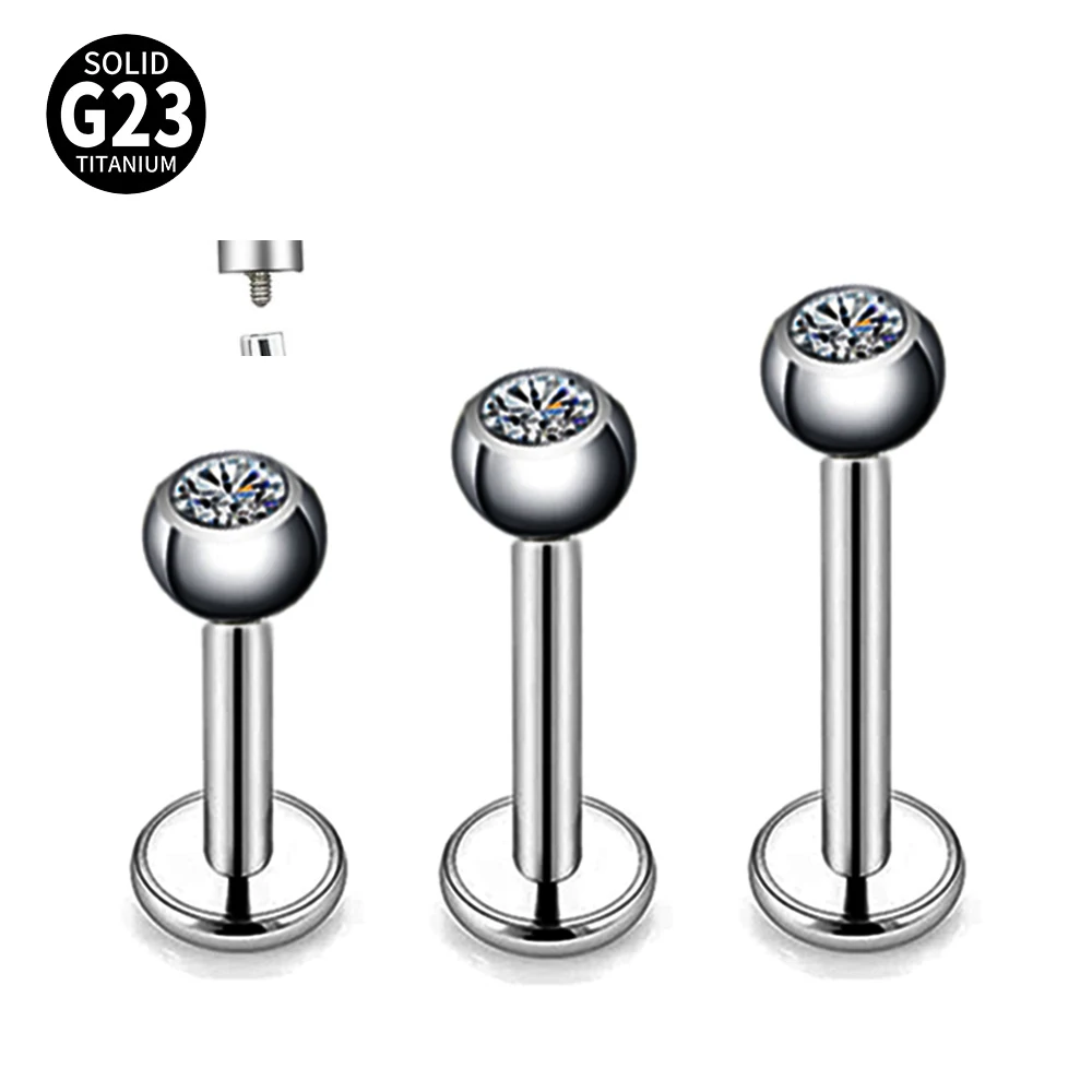 2 шт. 16GA G23 титановая серьга-гвоздик для губ серьги-гвоздики козелка