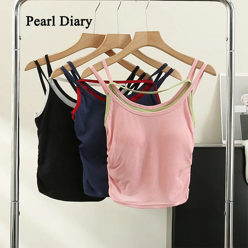 JANZHISAN летний розовый поддельный из двух частей небольшой жилет с воротником