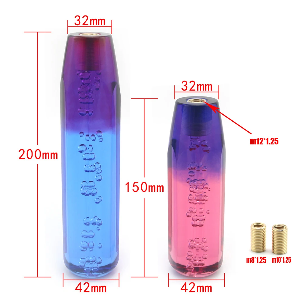 Ручка переключения передач автомобильная рычаг прозрачный пузырьковый