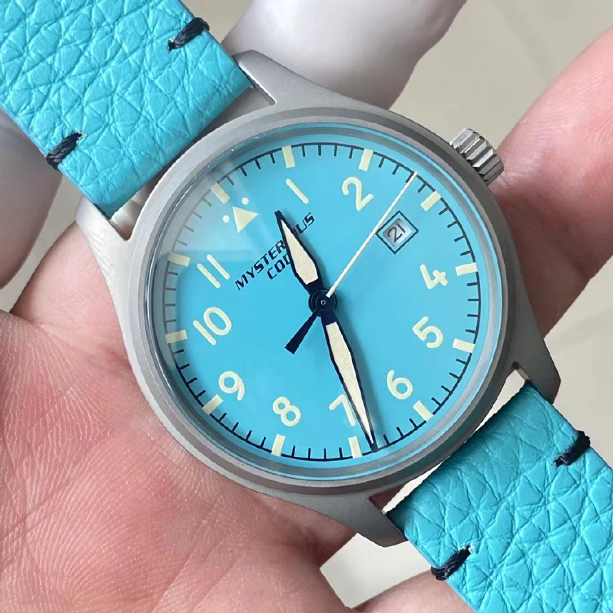 

Pilot Titanium Watches for Men Automatic Mechanical Wristwatches Miyota 8215 Movement 40mm Super Luminous Airforce Watch Homage