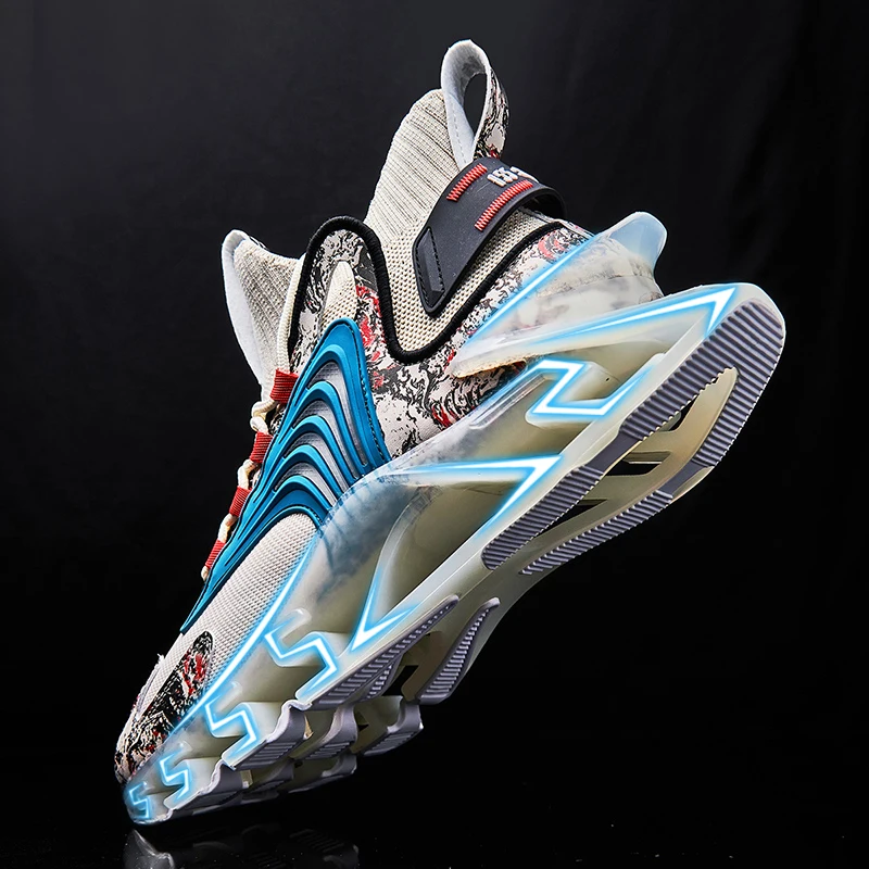 

Новинка 2022, мужские кроссовки, дышащие кроссовки для бега, Нескользящие, амортизирующие, обувь с попкорном, удобные износостойкие кроссовки...