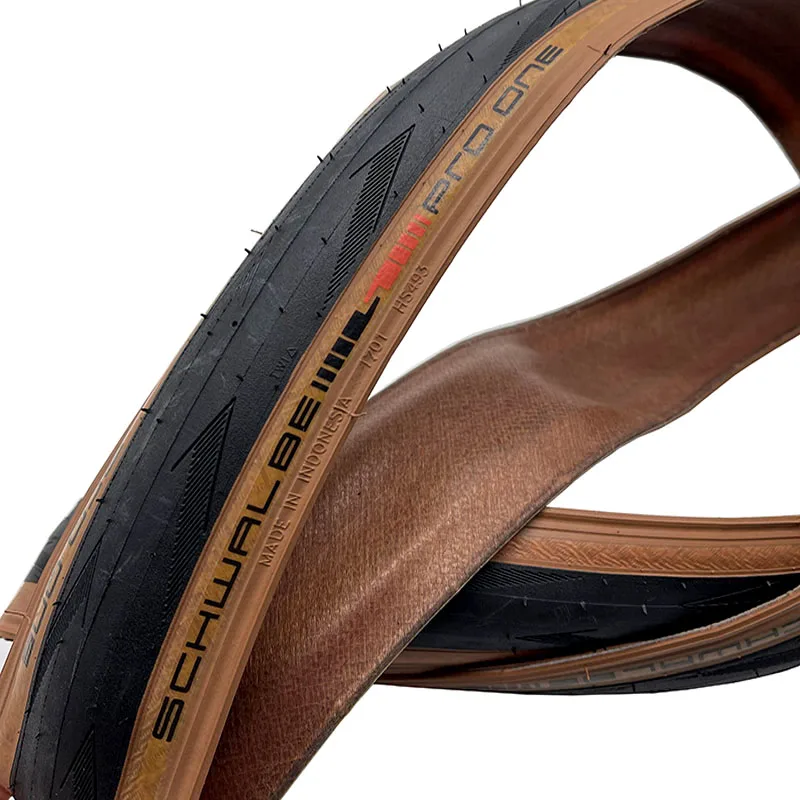 Шины для дорожного велосипеда SCHWALBE PRO ONE 700C 700 × 25C /700 28C черные желтые с краями