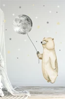 white bear wall adhesive foil for printing home decor nursery accessory self adhesive wallpaper for kids good quality trend