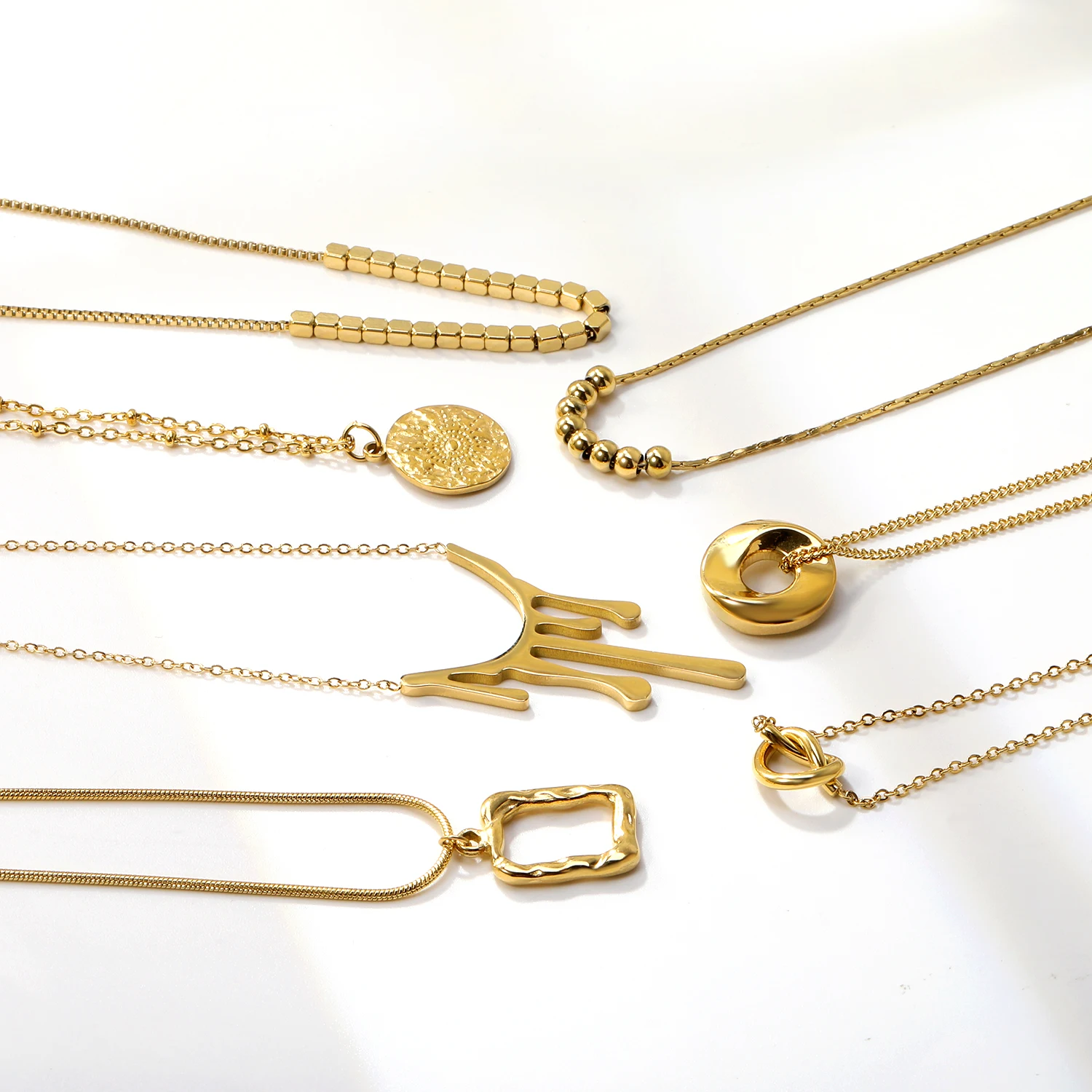 Цепочка с подвеской в форме сердца из нержавеющей стали