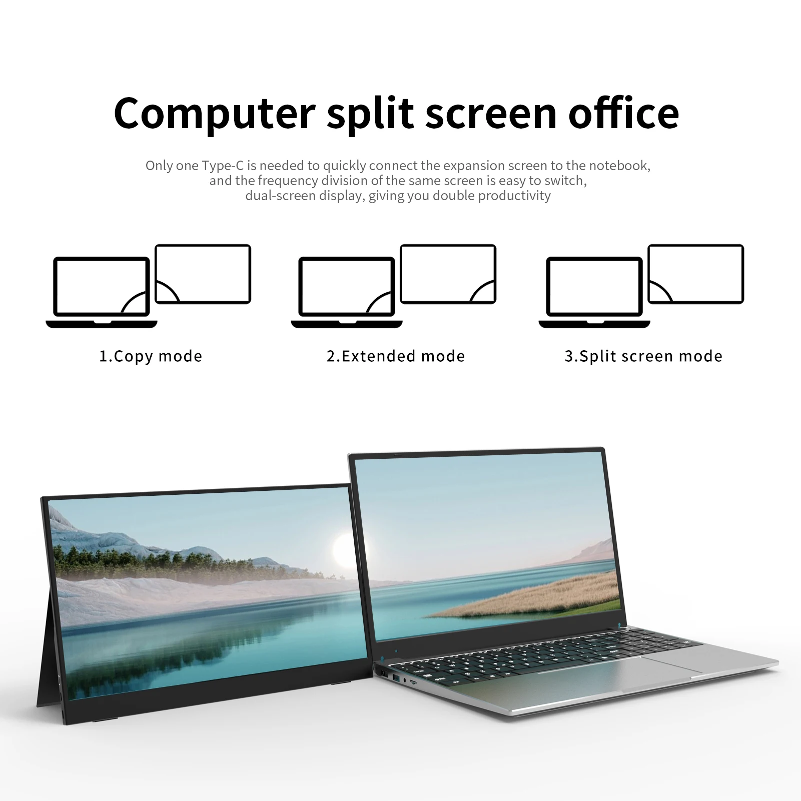 15.6Inch Portable 14 inch Monitor Protable Display 1080P IPS Gaming Screen For Switch Ps4 Laptop Computer Mini pc - купить по