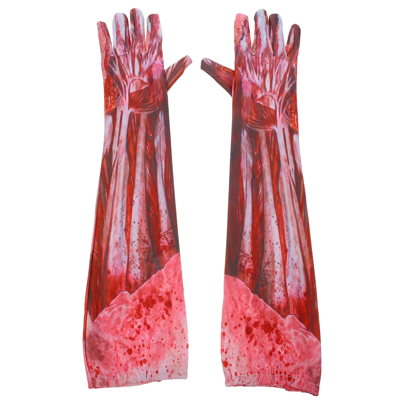 

Muscle Glove Party Cosplay Decor Clothing Set Halloween Accessory Costume Stained Blood Gloves Fabric Props